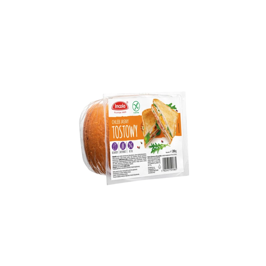 .Incola Glut.ment. toast kenyér 200g