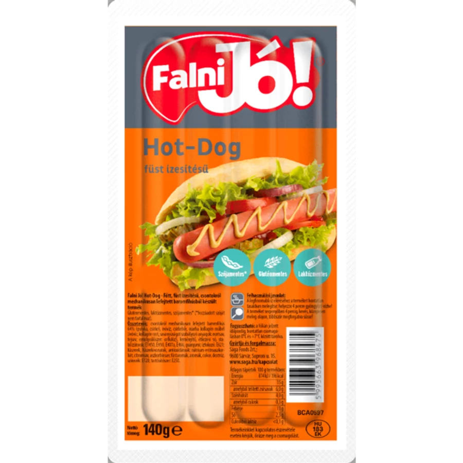 .Sága Falni jó Hot-Dog 140g